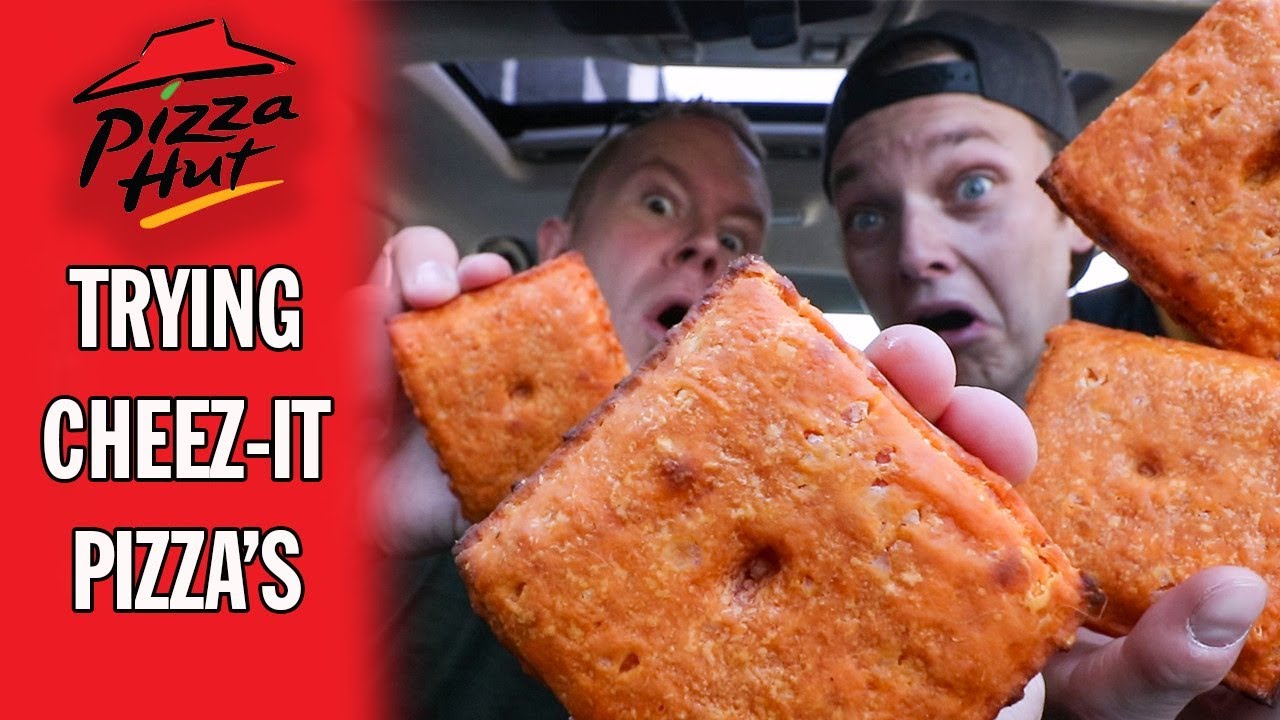 Eating the *NEW* Cheez-It Pizzas From Pizza Hut!