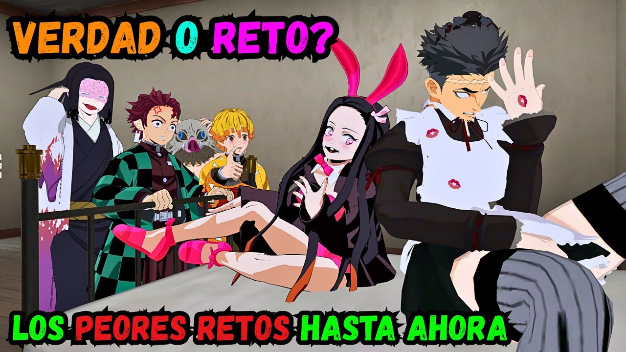 Tanjiro y sus amigos vuelven a Verdad o Reto! 💀- termina en desastre 