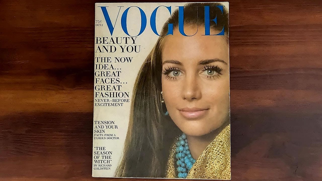 Vogue October 1, 1968 Anouk Aimee, Veruschka,  Angelica Huston, Norell | ASMR Magazine Flip Thru