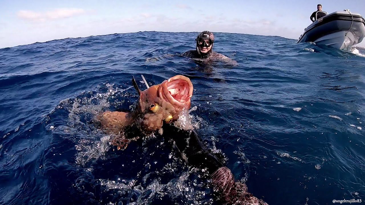 PESCA SUBMARINA.Moments/ wahoo/amberjack/grouper Spearfishing Team Cressi.