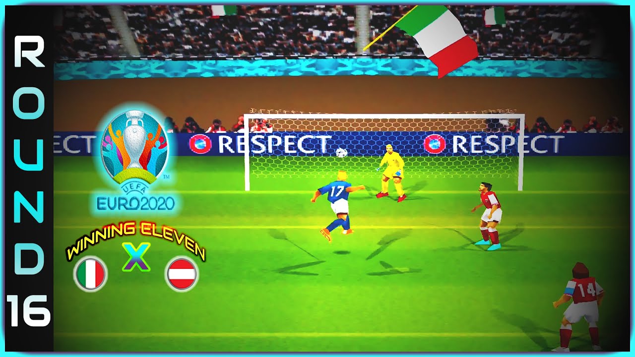 Winning Eleven 2002 'Euro 2020 patch' - Round of 16 day 1 | Italy vs Austria