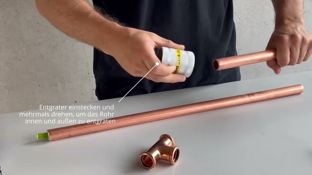 Rohrinstallation: Kupferrohr und Pressfittings pressen DIY-Tutorial