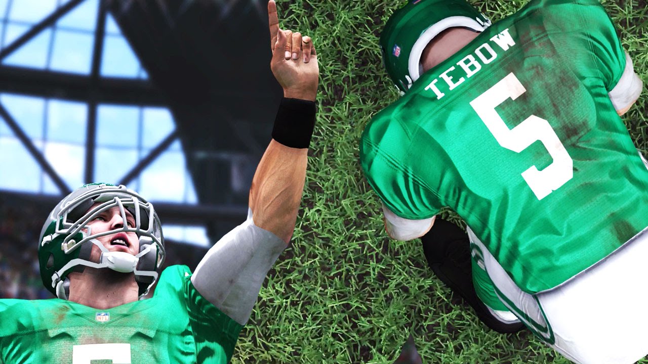 Madden 15 Ultimate Team Gameplay - WOW Tim Tebow NEVER Quits - Motivates Defense!