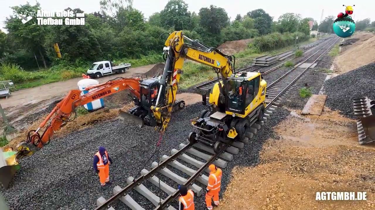 Einige Abschnitte der Meerbuscher Baustelle 👷‍♂️🛤️🚀 #gleisbau #tiefbau #altungleis