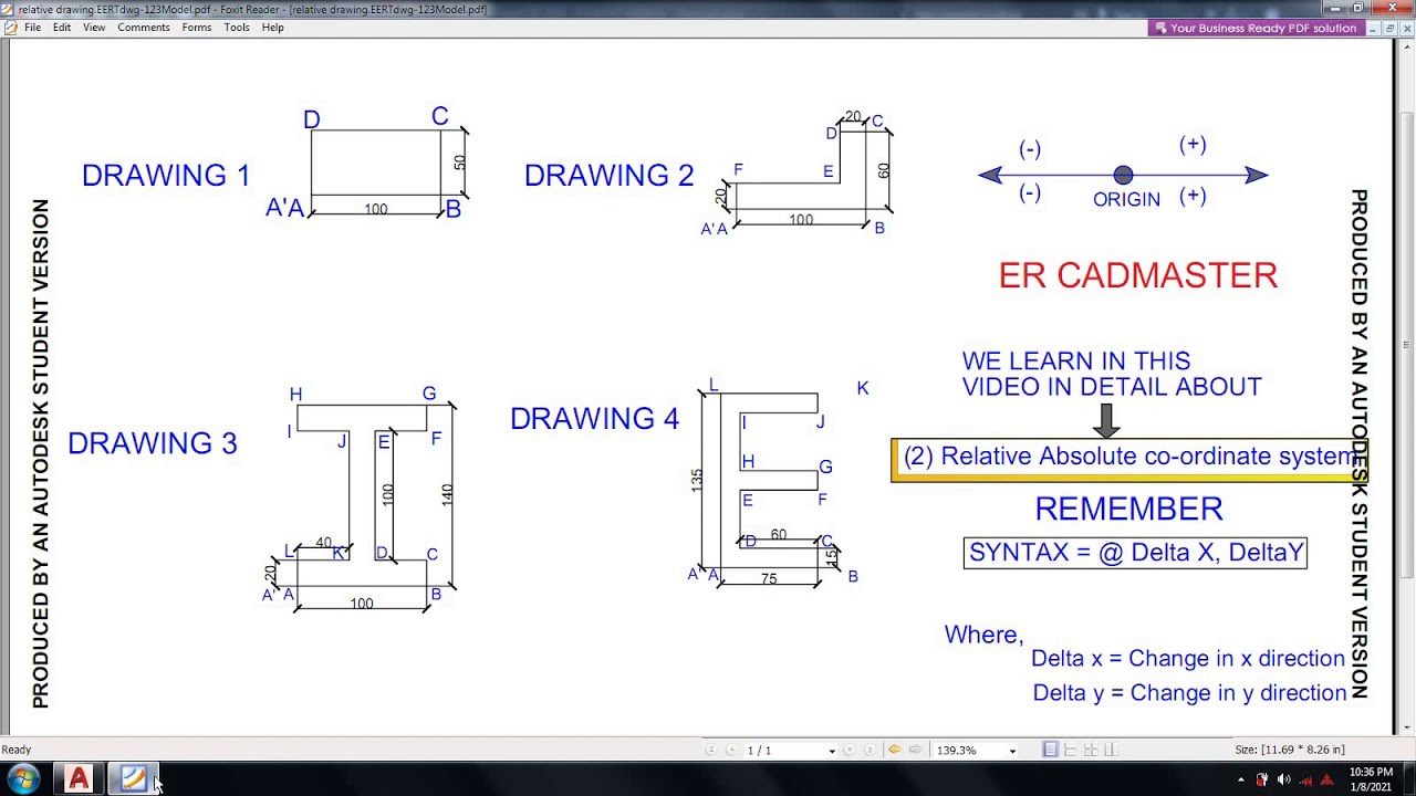 HOW TO DRAW OBJECTS BY RELATIVE ABSOLUTE CO-ORDINATE SYSTEM