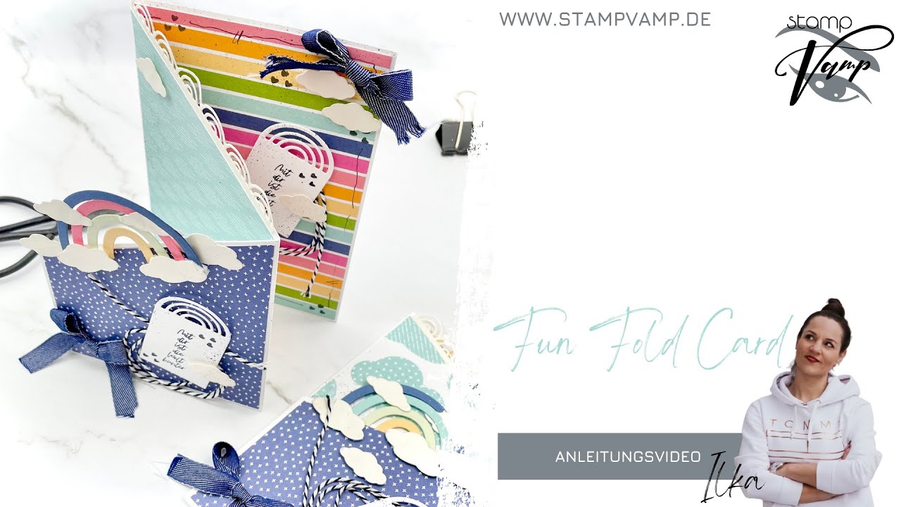 Fun Fold Card basteln/ Stampin' Up!®/ Farbenfrohe Freude/ Minikatalog FrühjahrSommer 2022/ StampVamp