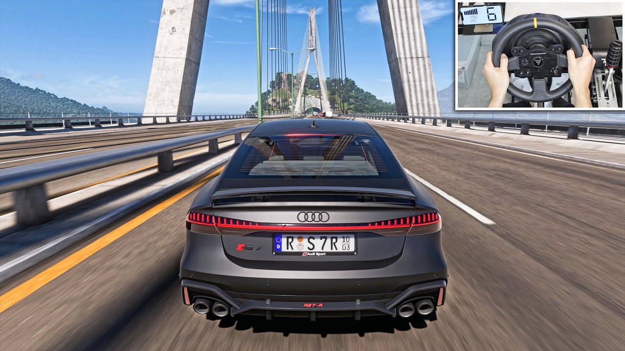 Forza Horizon 5 - Audi RS7 Sportback ABT | Steering Wheel Gameplay