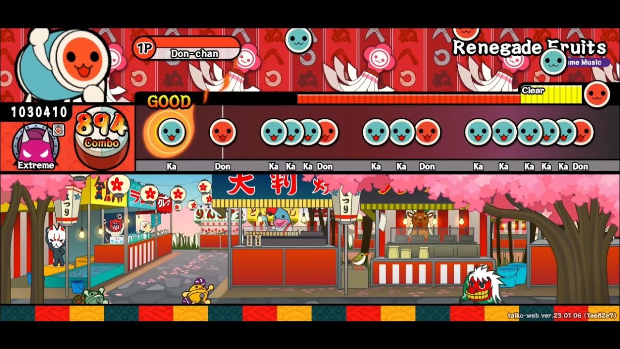 [太鼓の達人 創作譜面] Renegade Fruits / t+pazolite 「SOUND VOLTEX」より