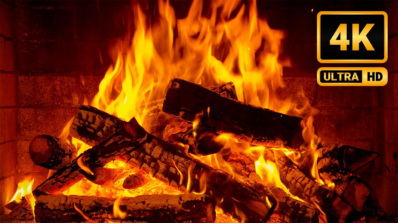 Super Relaxing Jazz by the Fireplace 4K 🔥 Perfect Background Ambience for Deep Relaxation and Sleep