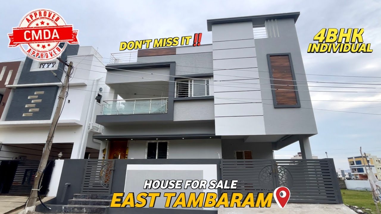 தாம்பரத்தில் அழகிய தனி வீடு விற்பனைக்கு😍Individual House for sale in East Tambaram🏡4BHK Duplex💥