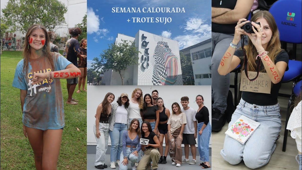 vlog uma semana na faculdade comigo - semana calourada + trote sujo
