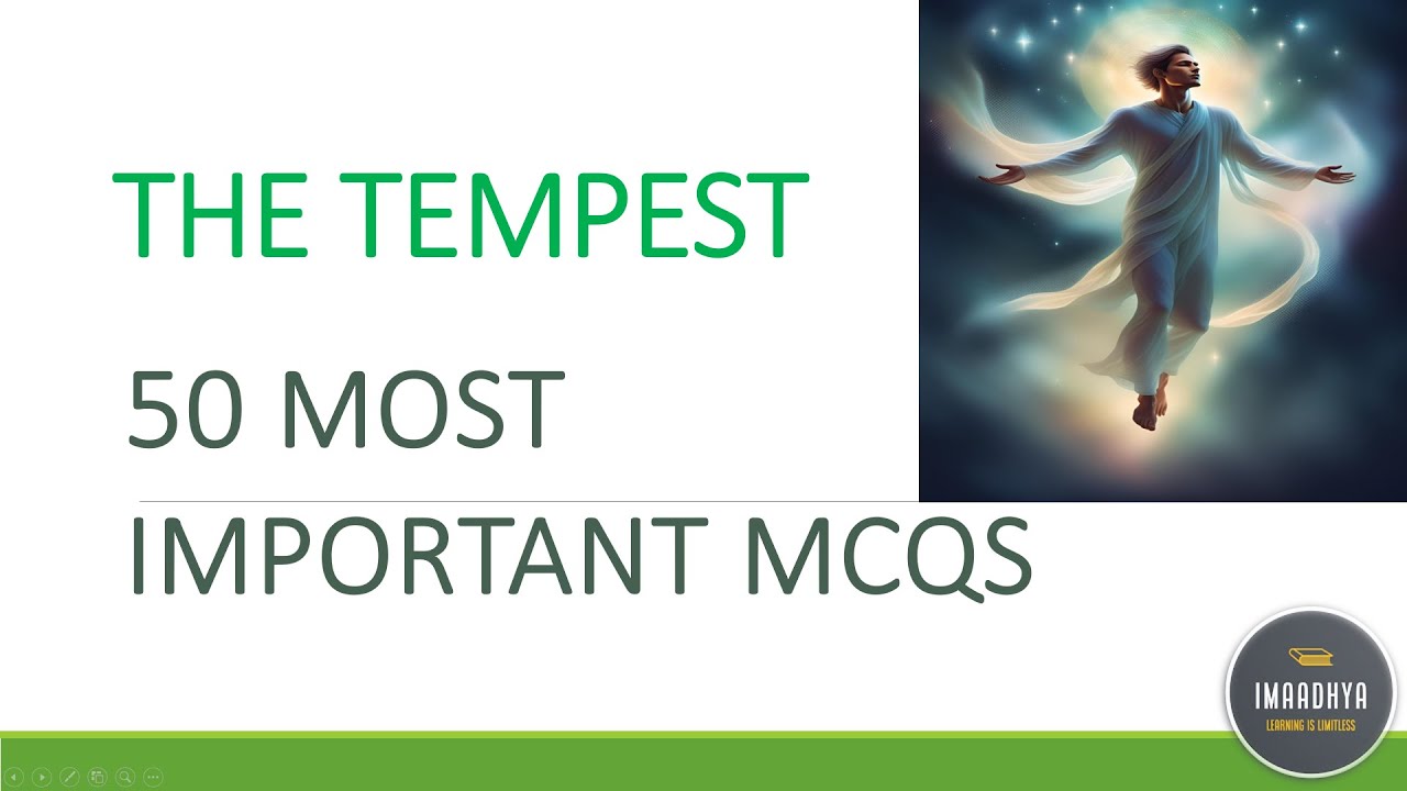 THE TEMPEST - MCQS #pgtrbenglish #ugtrbenglish #tnsetenglish #collegetrb #trbenglish #shakespeare