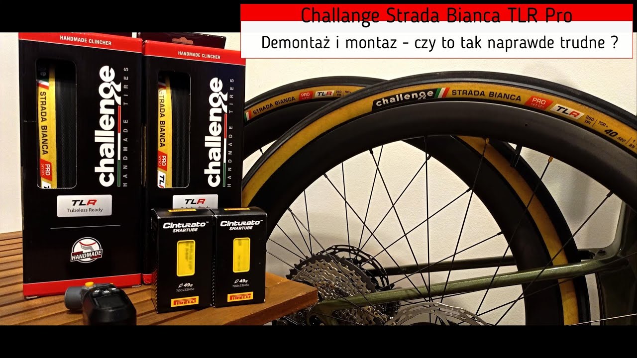 Zakładamy opony Challenge Strada Bianca TLR Pro - czy to naprawdę takie trudne ?