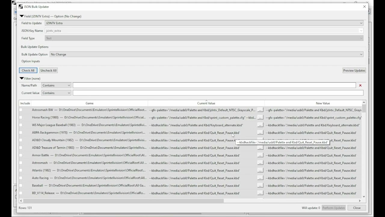 Sprint Game Manager - Bulk JSON Updater