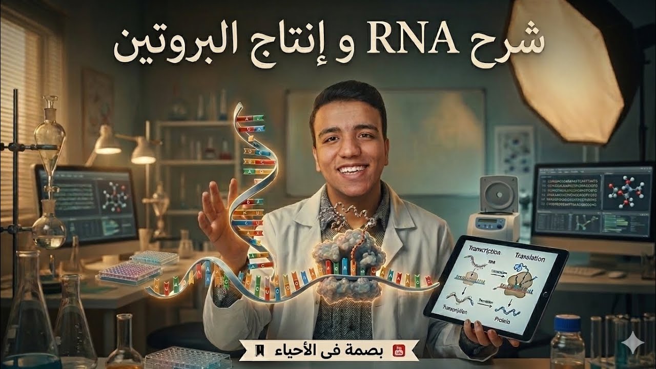 شرح RNA و إنتاج البروتين - أحياء تالتة ثانوي 2026