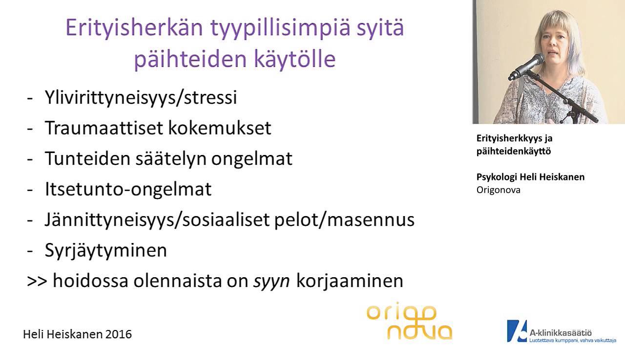 Erityisherkkyys ja päihteidenkäyttö