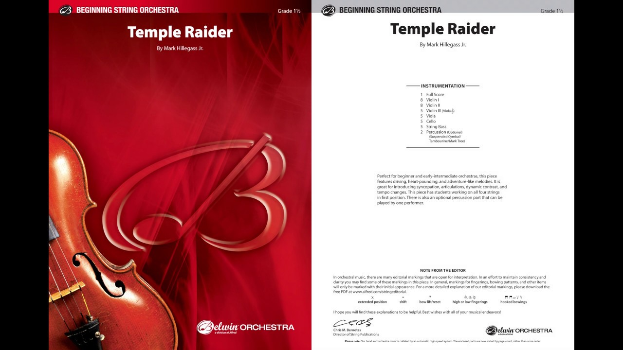 Temple Raider, by Mark Hillegass, Jr. &ndash; Score & Sound