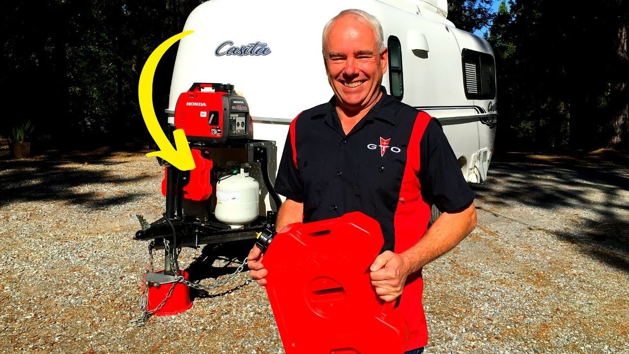 Don't Run Out of Gas! This Gas Can Locks to Your Stromberg Carlson Trailer Tray