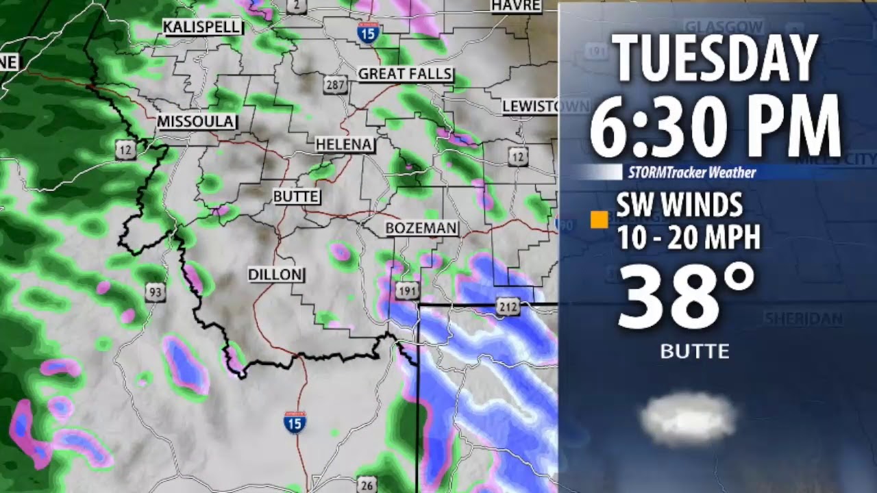 Active Weather Through Tuesday Night For Butte
