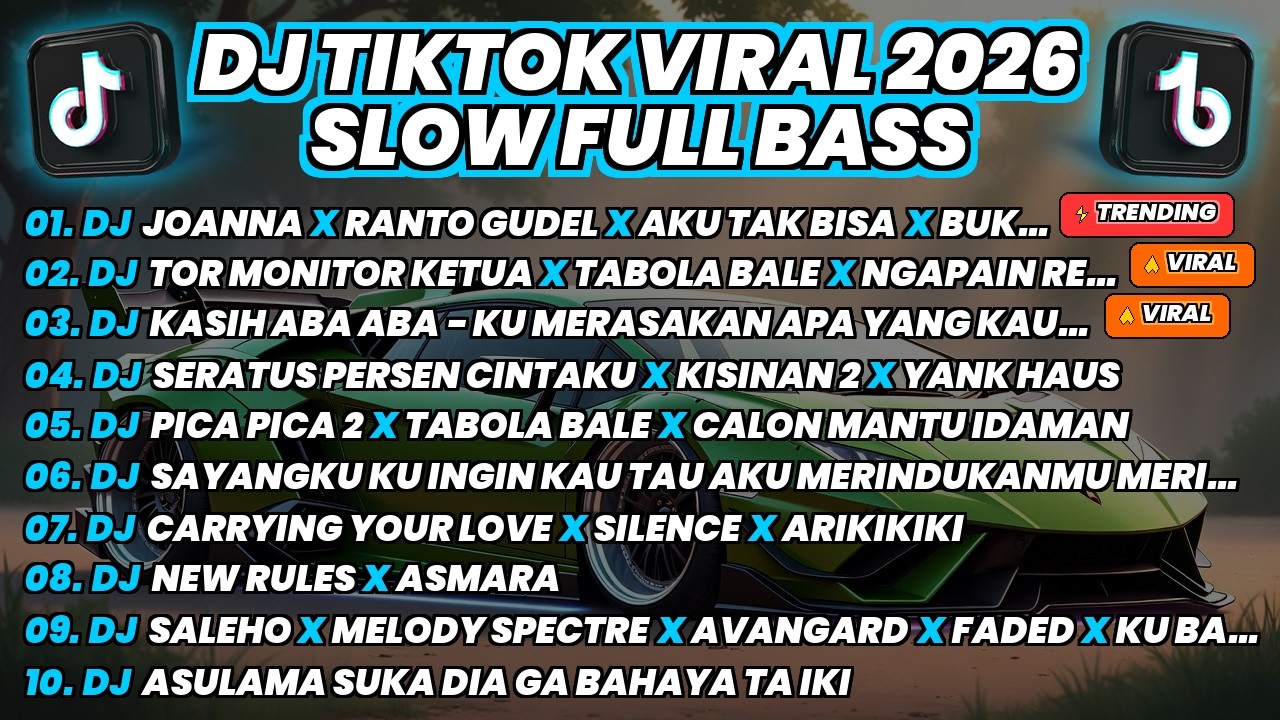 DJ TIKTOK VIRAL PLAYLIST TERBARU 2026 JOANNA X RANTO GUDEL X AKU TAK BISA FULL BASS SLOW JEDAG JEDUG