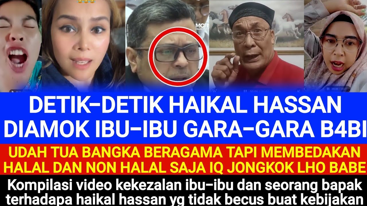 Mampoz‼️Haikal Hassan Kena Mental Diomelin Ibu² Medan Tak Terima Sertifikasi Non-Halal‼️