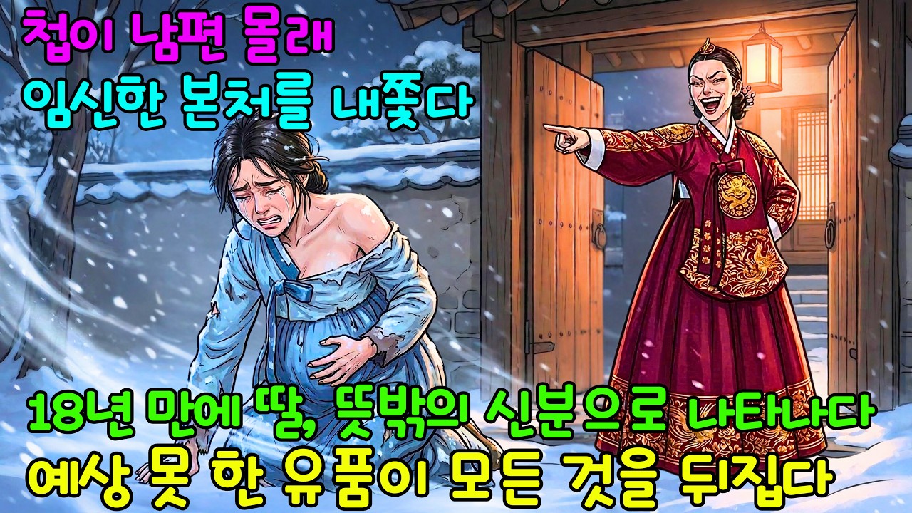 첩이 임신한 본처를 눈보라 밤에 내쫓았다… 18년 후 딸이 예상 못 한 신분으로 나타났다 | 야담 | 조선야담 | 민담 | 설화 | 전래동화 | 오디오북
