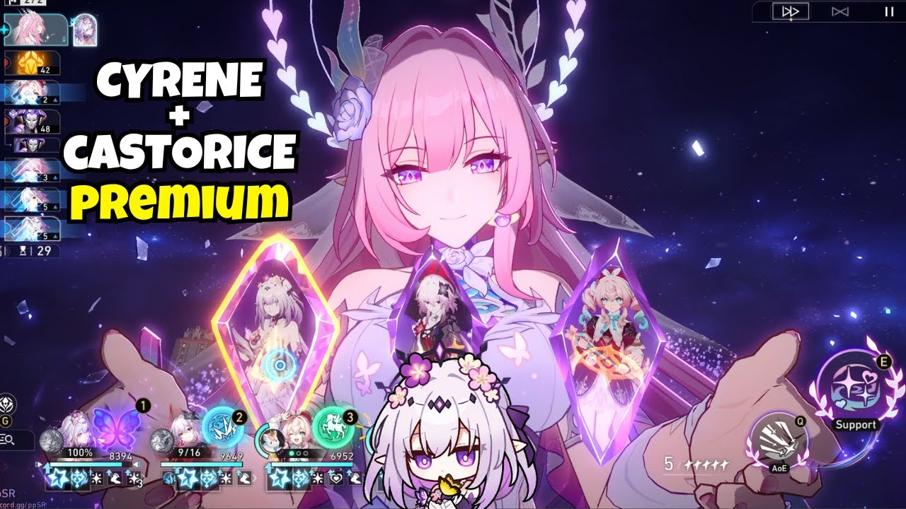(E0S1) CYRENE Castorice Showcase: Spam Dragon VS 200% Newbud Dragons | Honkai: Star Rail 3.7 Beta V1