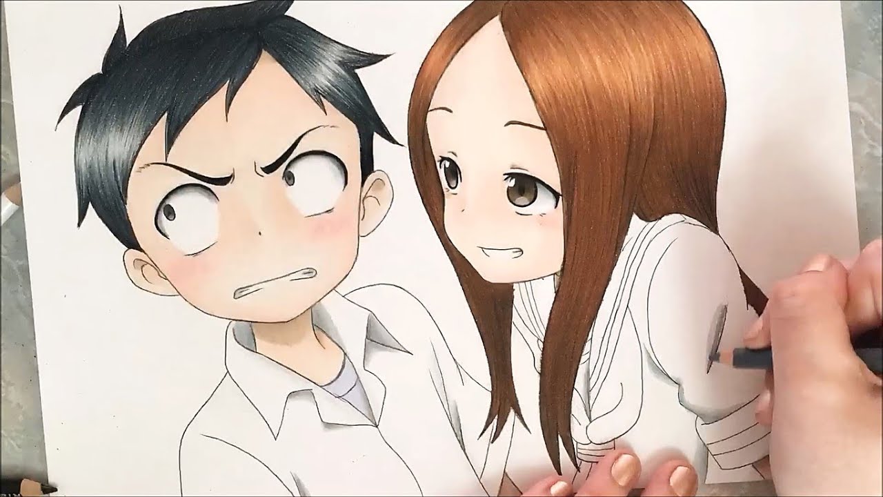 Nishikata & Takagi Speed Drawing (Karakai Jouzu no Takagi-san)
