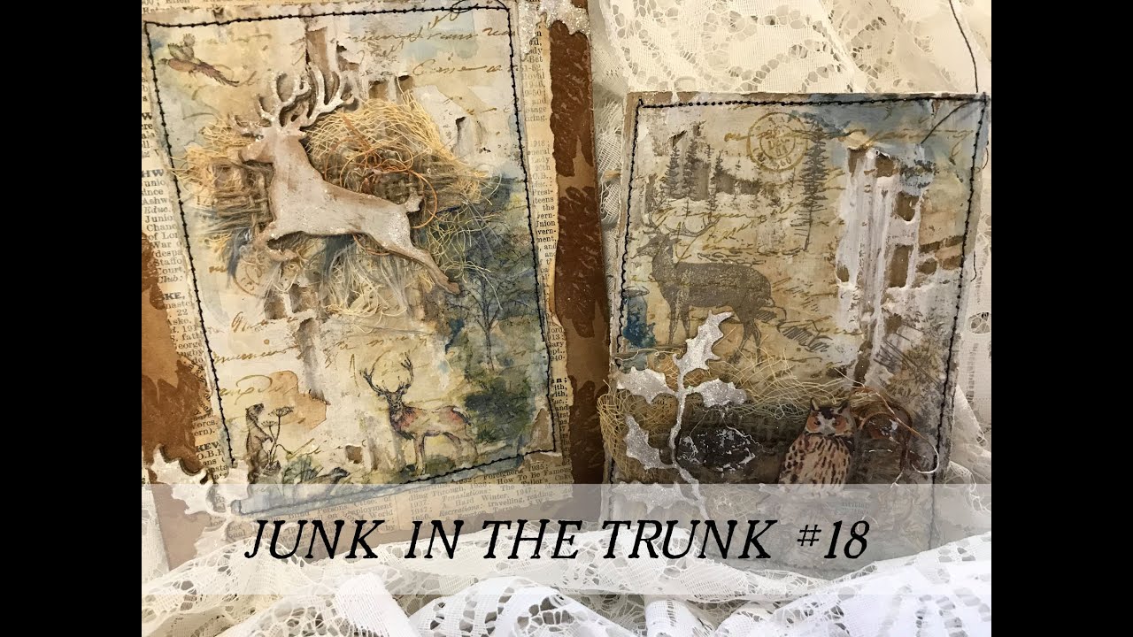 Junk in the trunk #18 Rustic Topper & Winter greeting card.