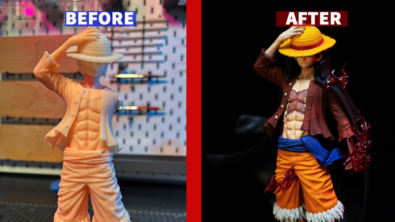 How I Brought Luffy to Life: 3D Printing & Painting My Own One Piece Statue!