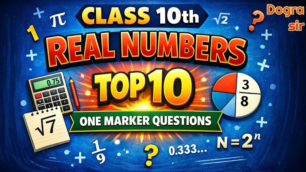 Top 10 Questions ( One marker ) || Real number