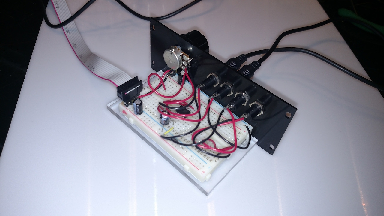 Eurorack Slew Rate Limiter using a Proto 1 Breadboard Module