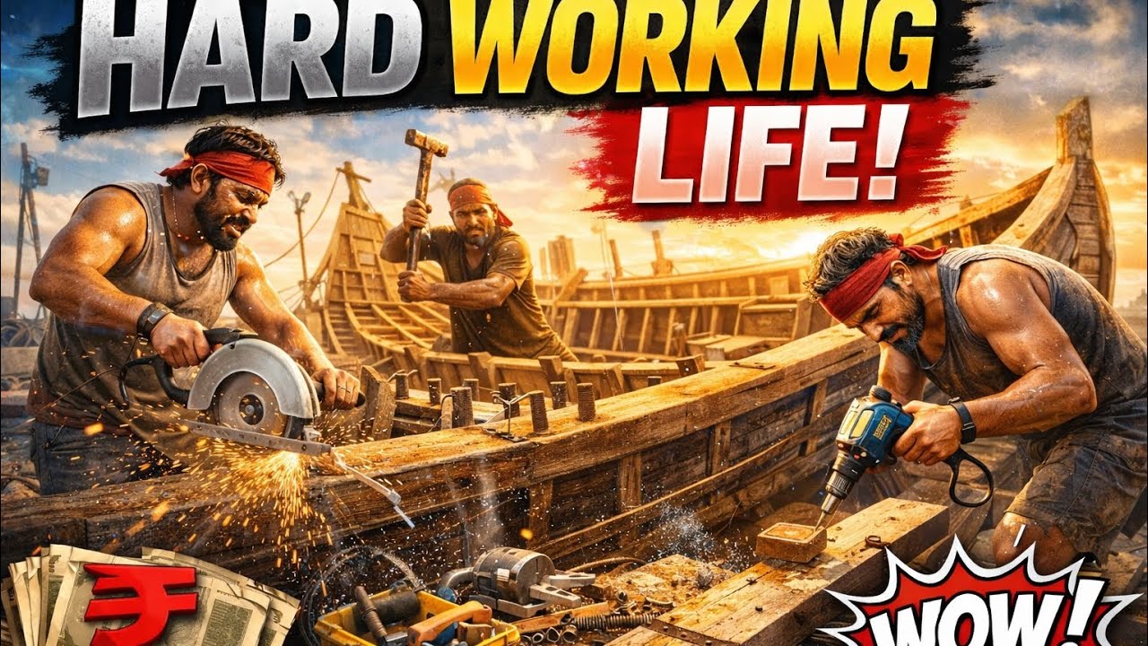 “Boat Making Process | Poor Workers Hard Life in Pakistan”