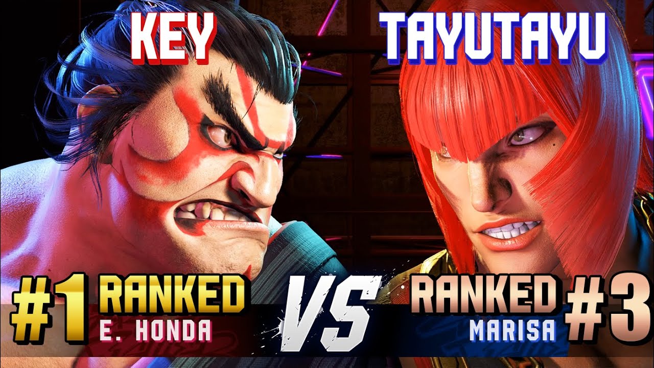SF6 ▰ KEY (#1 Ranked E.Honda) vs TAYUTAYU (#3 Ranked Marisa) ▰ Ranked Matches