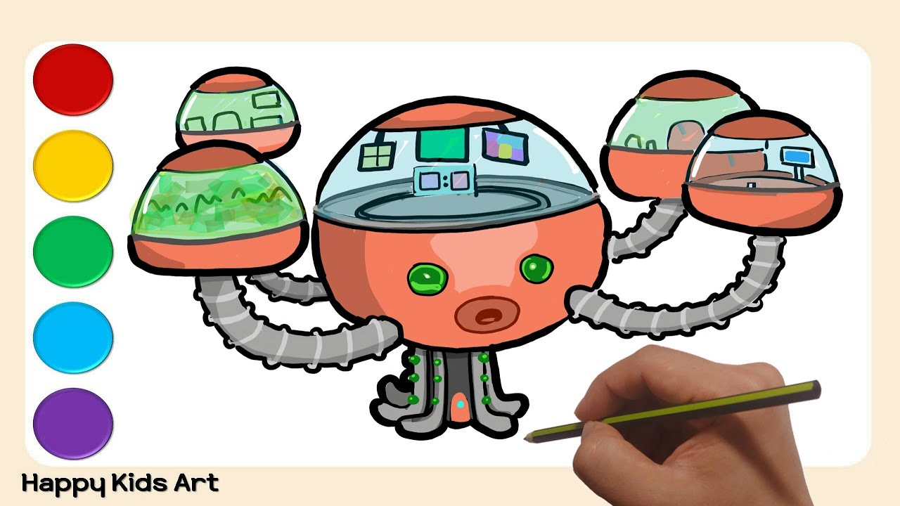 Drawing Under the Sea Building! Octopod From The Octonauts | 바다 속 옥토넛의 기지 옥토 포드 따라 그리기~ 바다 탐험대!