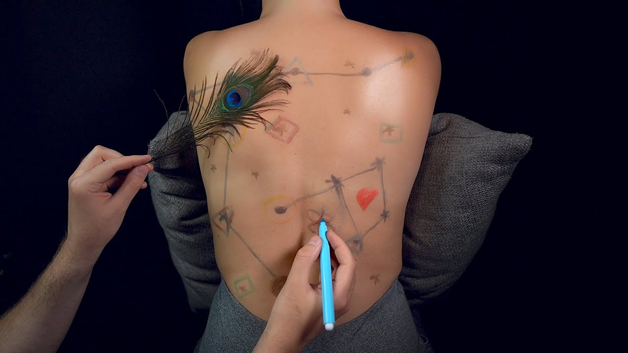 ASMR [Real Person] Back Drawing and Tracing  No Talking