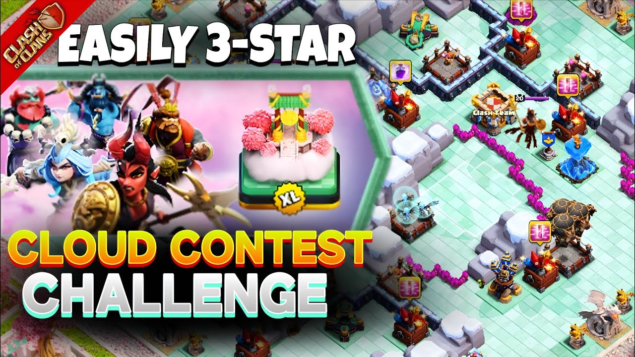EASILY 3-STAR CLOUD CONTEST Challenge | Clash Of Clans New Cloud Contest Challenge