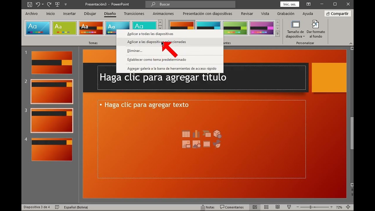 2 - Pestaña Diseño en PowerPoint