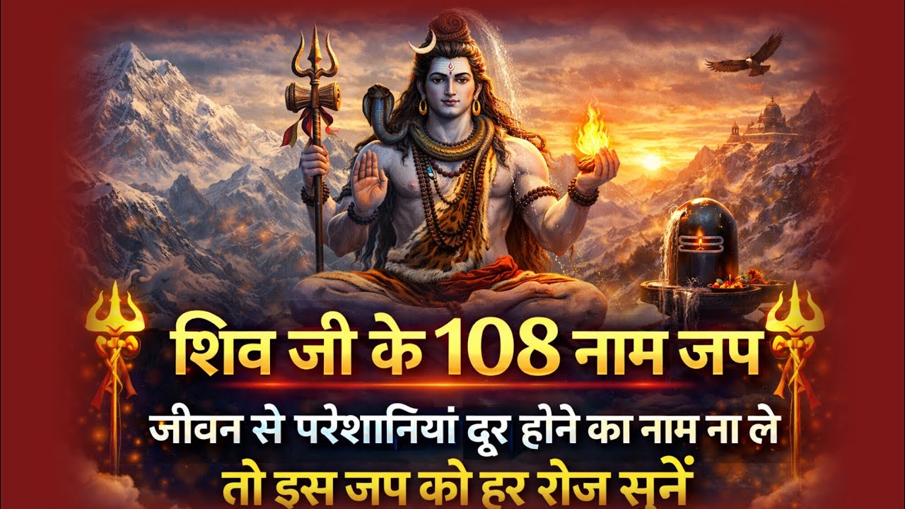 🔱 Somvar  Special | 108 Names of Lord Shiva Chanting | शिव जी के 108 नाम जाप | Powerful Mantra 2026