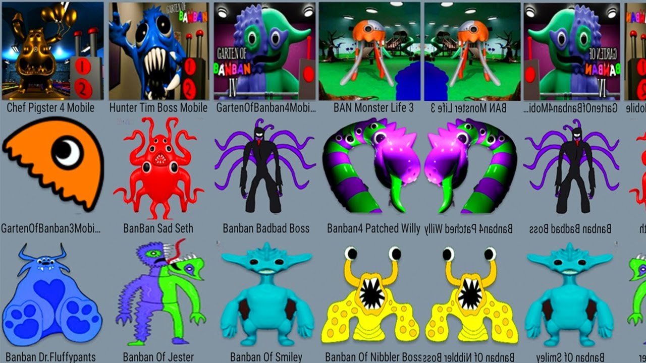 Hunter Tim Boss Mobile,Chef Pigster 4 Mobi,Garten Banban 4 Mobi,Ban Monster Life 3,Garten Of Banban3