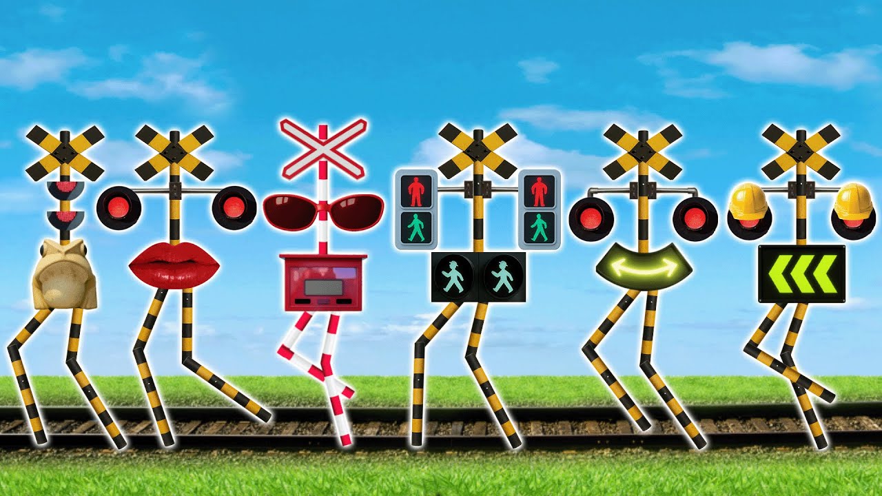 【 踏切アニメ 】色々な形で絡み合う変な踏切カンカン大特集 😂😂😂 Fumikiri Railroad Crossings Meme Animation