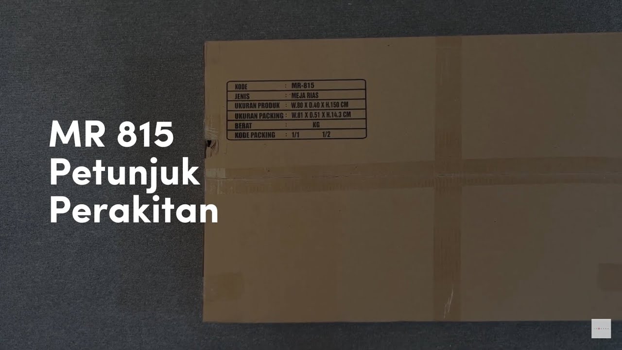 Petunjuk Perakitan Meja Rias Lunarea |  MR 815