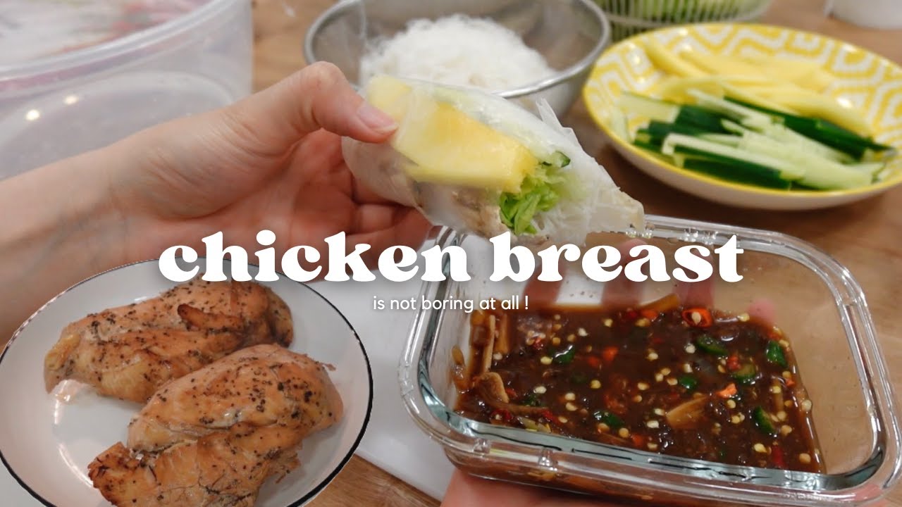 【Cooking Vlog 】Chicken Breast Summer Roll
