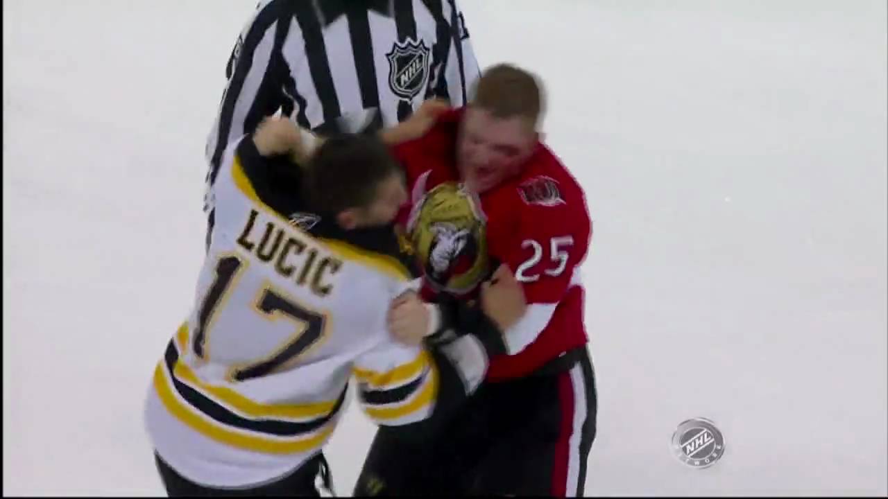 Milan Lucic vs Chris Neil Sep 25, 2009