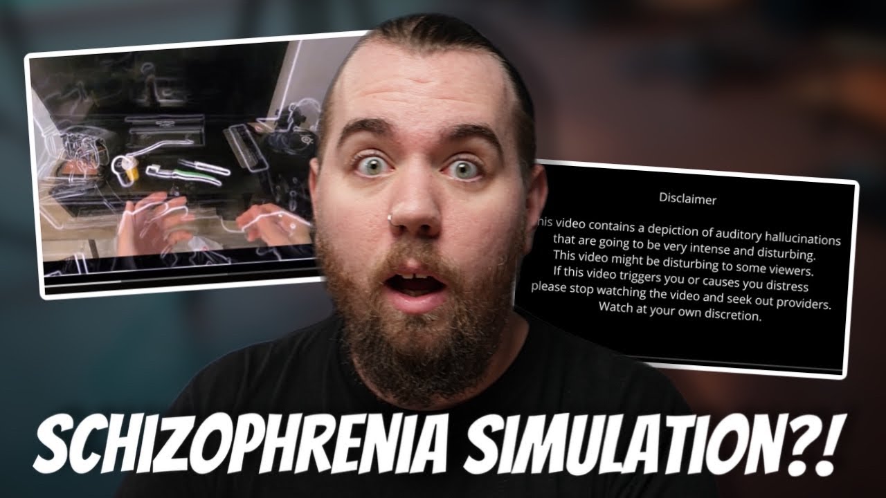 Patient with Schizophrenia Reacting to Schizophrenia Simulation | Auditory Hallucinations