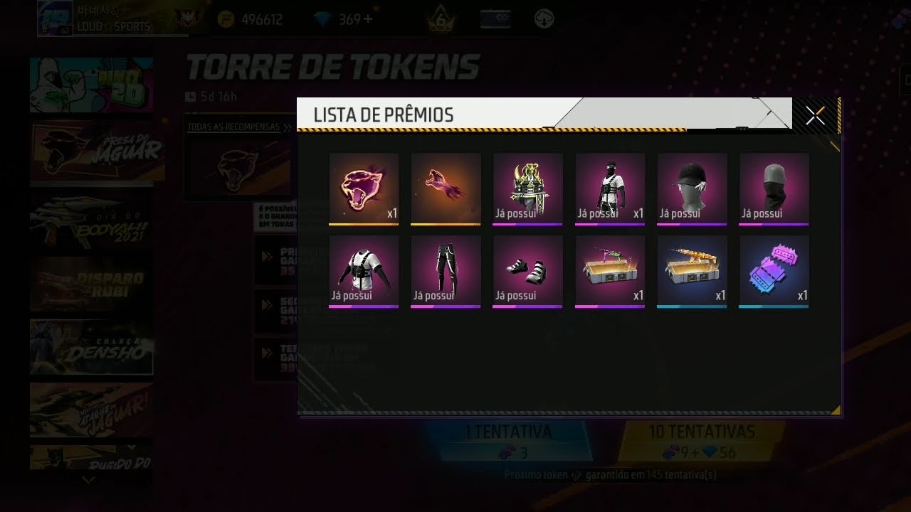 Peguei o estilo tech no torre de tokens free fire 