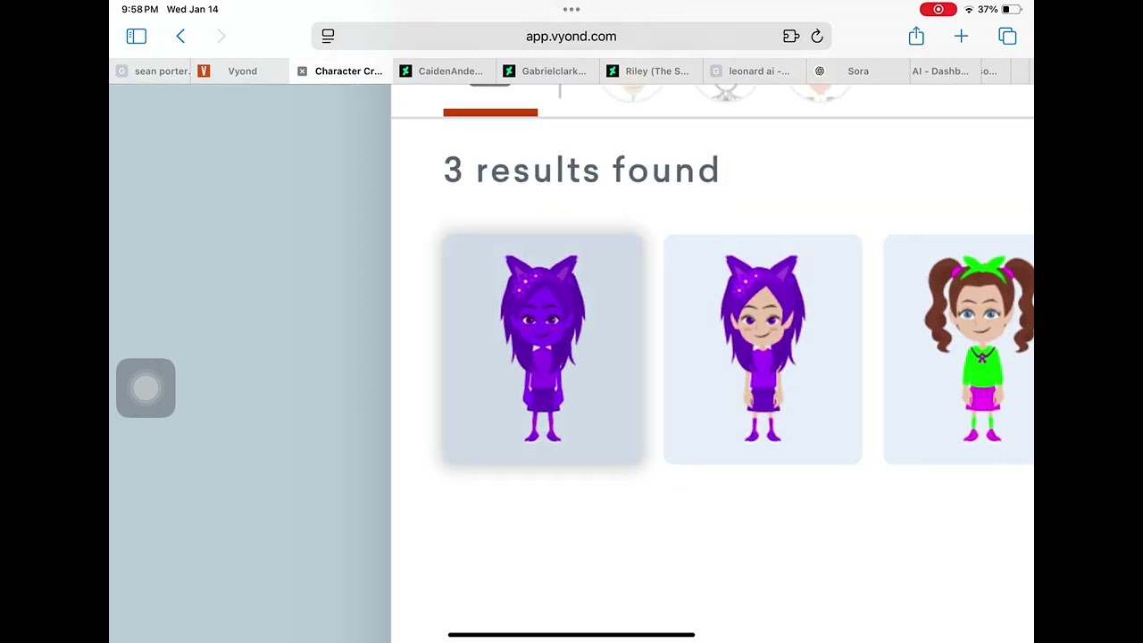 Here is a video on how to create my sprites in Vyond. Their voices is in the description afterwards.