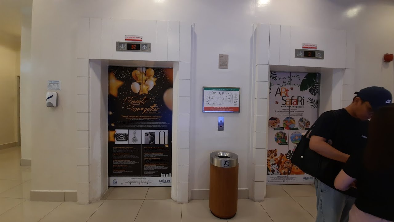 ( Mall ) 2 Mitsubishi Electric Elevators @Gurney Plaza Mall, Gurney Drive, Penang, Malaysia.