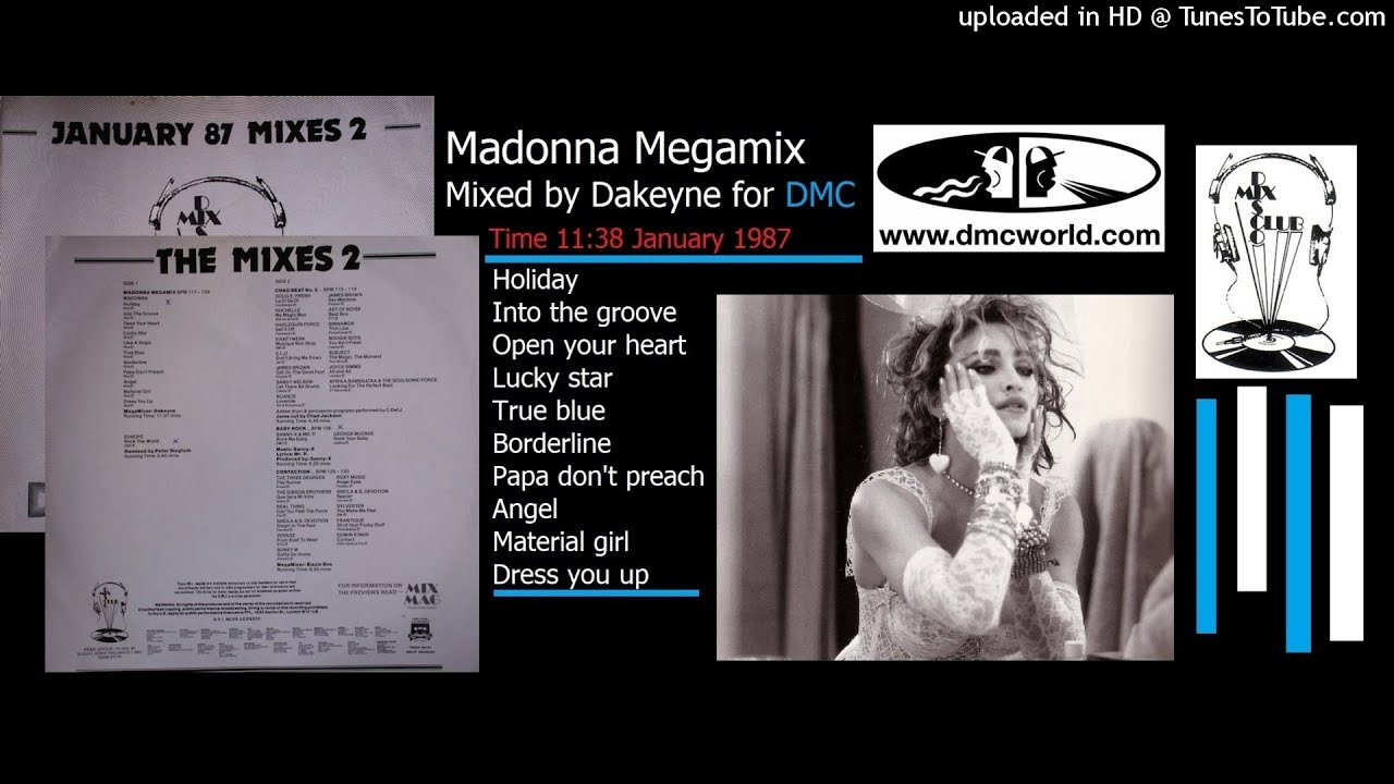 Madonna Megamix (DMC Mix by Dakeyne January 1987)
