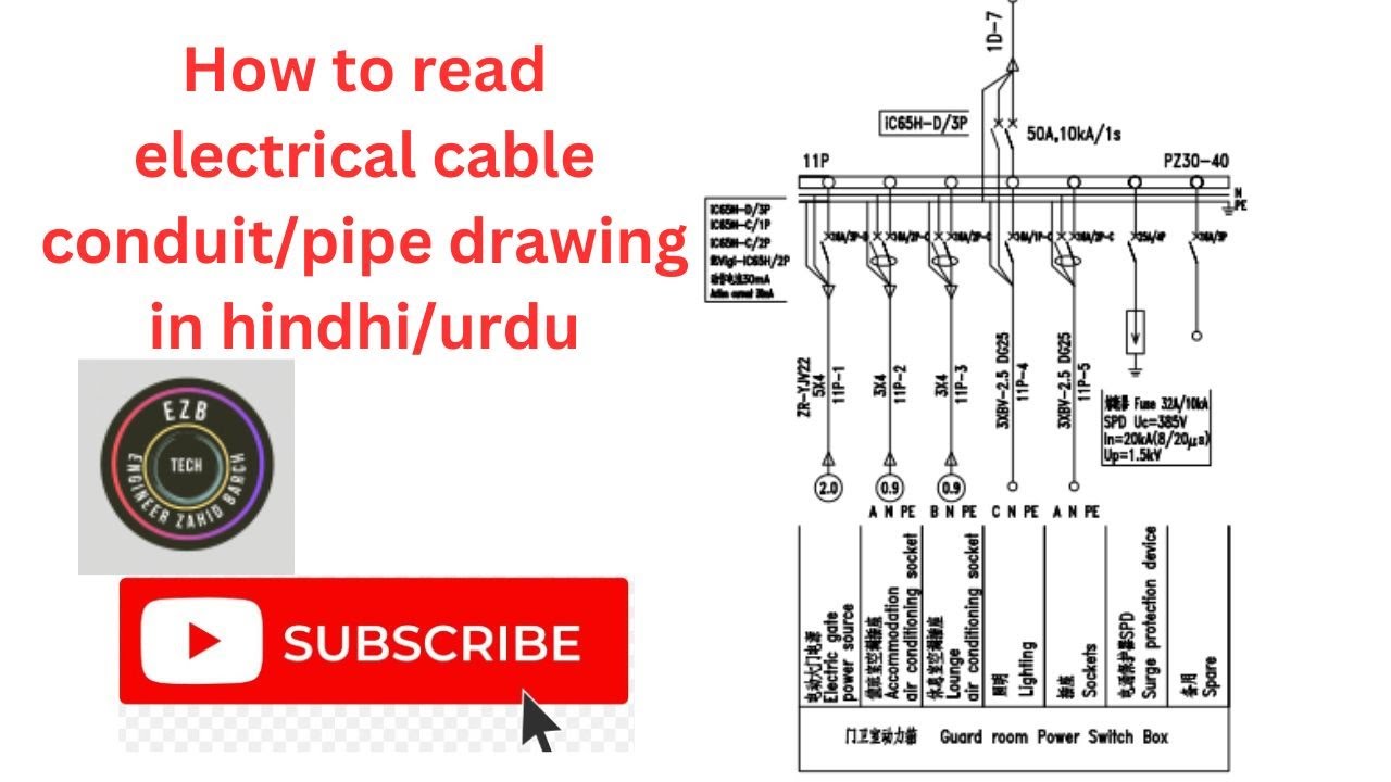 how to read electrical drawing in hindi/urdu | cable laying electrical drawing | Conduit install..